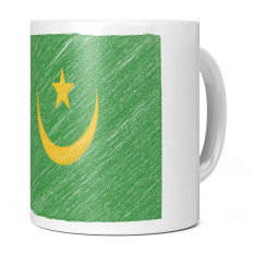 MAURITANIA SCRIBBLE FLAG 11OZ NOVELTY MUG