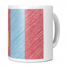 MONGOLIA SCRIBBLE FLAG 11OZ NOVELTY MUG