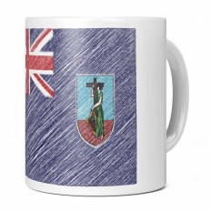 MONTSERRAT SCRIBBLE FLAG 11OZ NOVELTY MUG