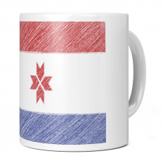 MORDOVIA SCRIBBLE FLAG 11OZ NOVELTY MUG