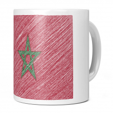 MOROCCO SCRIBBLE FLAG 11OZ NOVELTY MUG