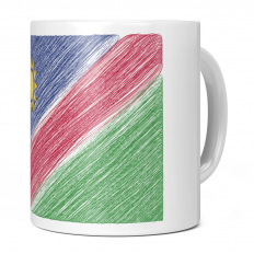 NAMIBIA SCRIBBLE FLAG 11OZ NOVELTY MUG
