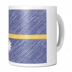 NAURU SCRIBBLE FLAG 11OZ NOVELTY MUG
