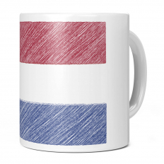 NETHERLANDS SCRIBBLE FLAG 11OZ NOVELTY MUG