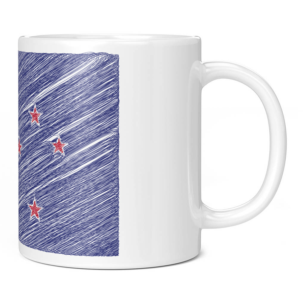 NEW ZEALAND SCRIBBLE FLAG 11oz NOVELTY MUG Mugs