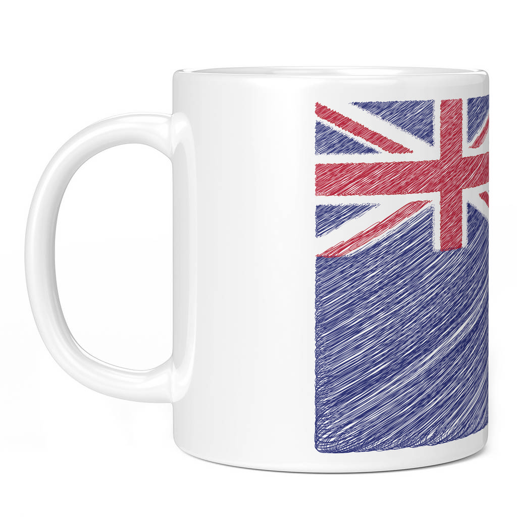 NEW ZEALAND SCRIBBLE FLAG 11oz NOVELTY MUG Mugs