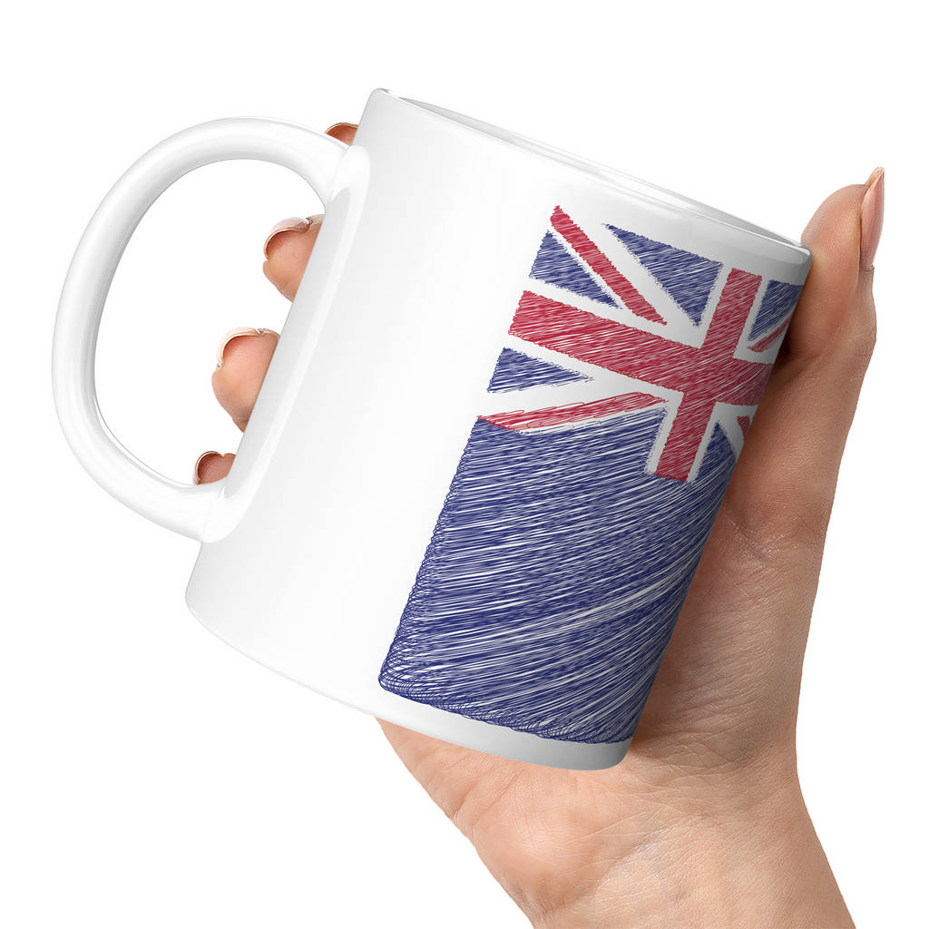 NEW ZEALAND SCRIBBLE FLAG 11oz NOVELTY MUG Mugs