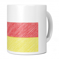 NORTH OSSETIA SCRIBBLE FLAG 11OZ NOVELTY MUG