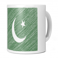 PAKISTAN SCRIBBLE FLAG 11OZ NOVELTY MUG