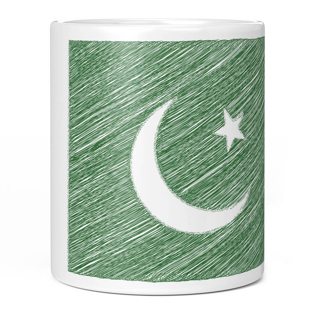PAKISTAN SCRIBBLE FLAG 11oz NOVELTY MUG Mugs
