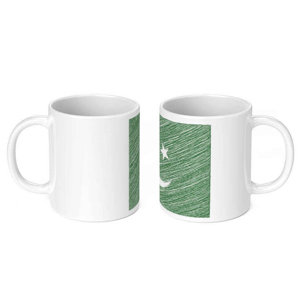 PAKISTAN SCRIBBLE FLAG 11oz NOVELTY MUG Mugs