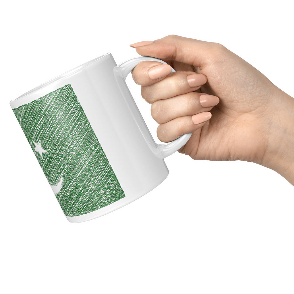 PAKISTAN SCRIBBLE FLAG 11oz NOVELTY MUG Mugs