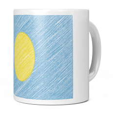 PALAU SCRIBBLE FLAG 11OZ NOVELTY MUG