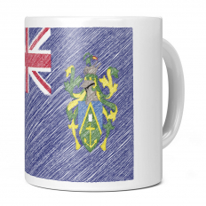PITCAIRN ISLANDS SCRIBBLE FLAG 11OZ NOVELTY MUG