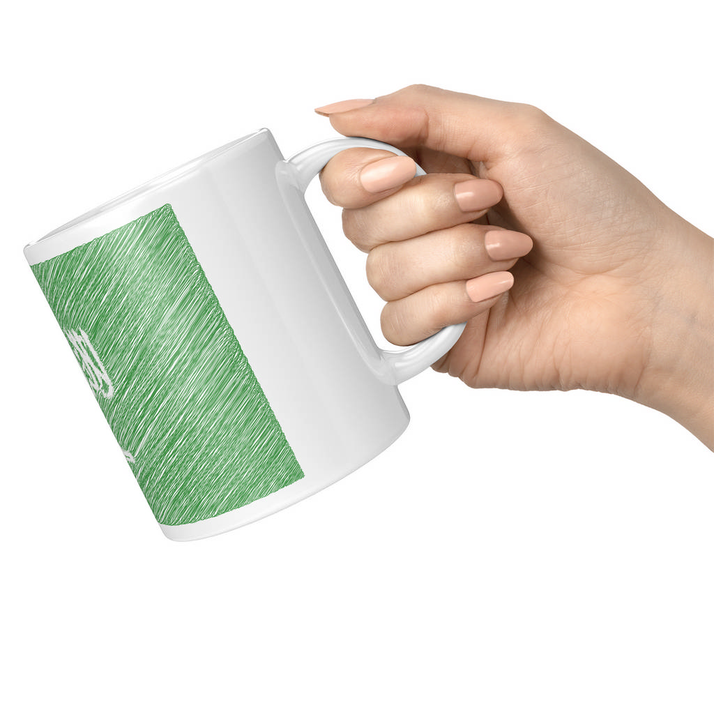 SAUDI ARABIA SCRIBBLE FLAG 11oz NOVELTY MUG Mugs