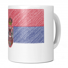 REPUBLIKA SRPSKA SCRIBBLE FLAG 11OZ NOVELTY MUG