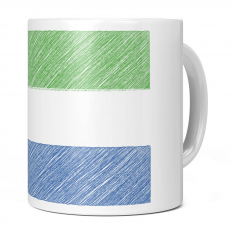 SIERRA LEONE SCRIBBLE FLAG 11OZ NOVELTY MUG