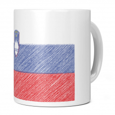 SLOVENIA SCRIBBLE FLAG 11OZ NOVELTY MUG