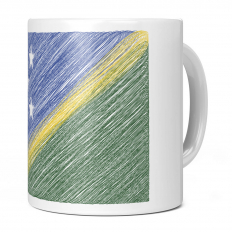 SOLOMON ISLANDS SCRIBBLE FLAG 11OZ NOVELTY MUG