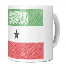 SOMALILAND SCRIBBLE FLAG 11OZ NOVELTY MUG