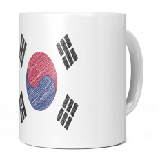 SOUTH KOREA SCRIBBLE FLAG 11OZ NOVELTY MUG