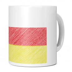 SOUTH OSSETIA SCRIBBLE FLAG 11OZ NOVELTY MUG