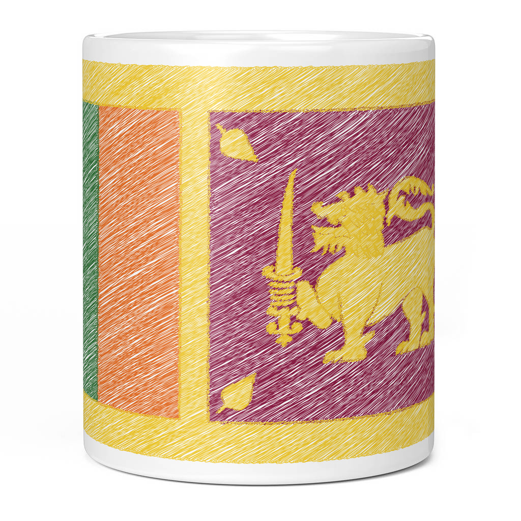 SRI LANKA SCRIBBLE FLAG 11oz NOVELTY MUG Mugs