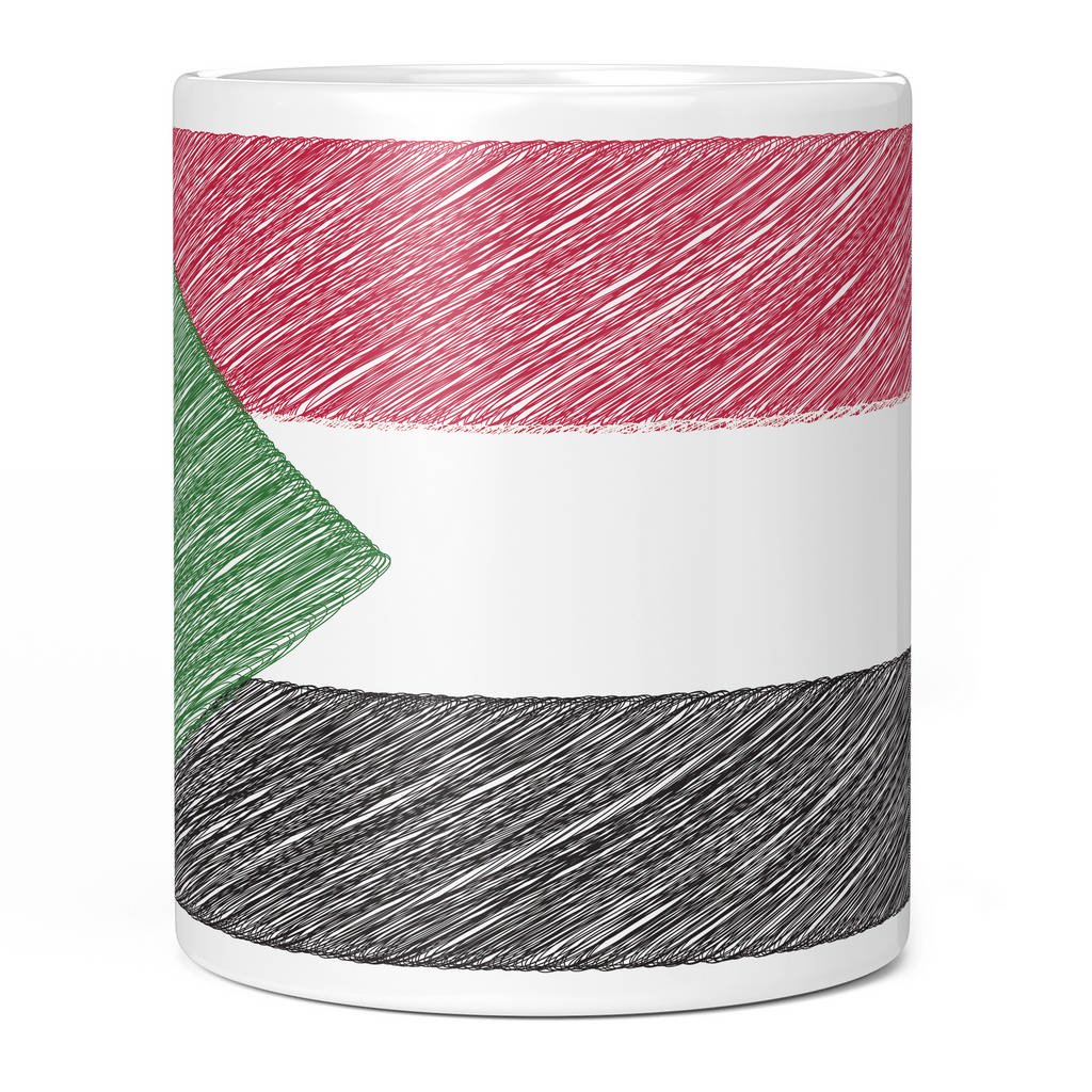 SUDAN SCRIBBLE FLAG 11oz NOVELTY MUG Mugs