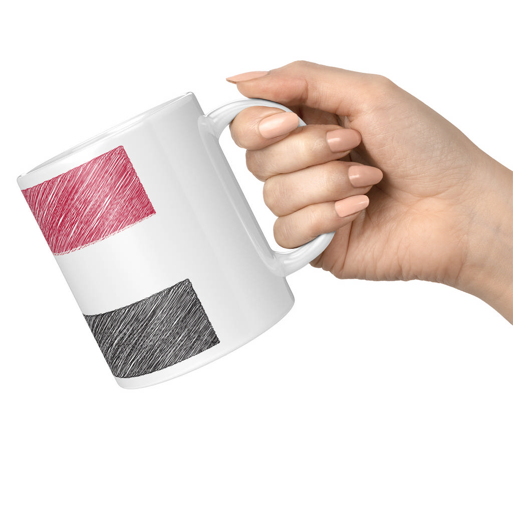 SUDAN SCRIBBLE FLAG 11oz NOVELTY MUG Mugs