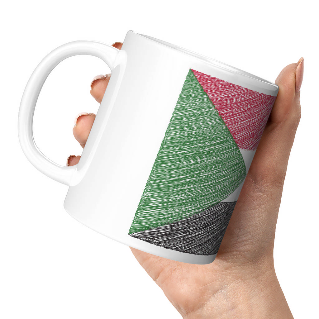 SUDAN SCRIBBLE FLAG 11oz NOVELTY MUG Mugs