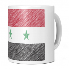 SYRIA SCRIBBLE FLAG 11OZ NOVELTY MUG