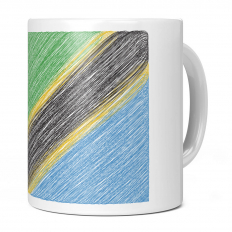 TANZANIA SCRIBBLE FLAG 11OZ NOVELTY MUG