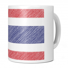 THAILAND SCRIBBLE FLAG 11OZ NOVELTY MUG