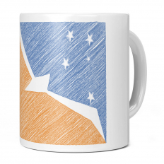 TIERRA DEL FUEGO PROVINCE SCRIBBLE FLAG 11OZ NOVELTY MUG