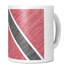 TRINIDAD AND TOBAGO SCRIBBLE FLAG 11OZ NOVELTY MUG