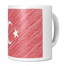 TURKEY SCRIBBLE FLAG 11OZ NOVELTY MUG