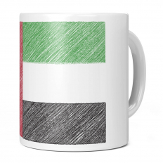 UNITED ARAB EMIRATES SCRIBBLE FLAG 11OZ NOVELTY MUG