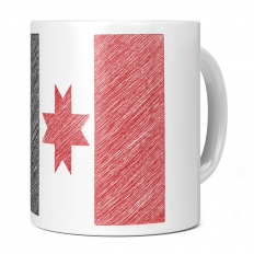 UDMURTIA SCRIBBLE FLAG 11OZ NOVELTY MUG