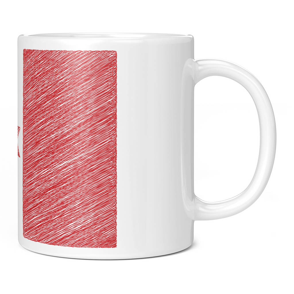 UDMURTIA SCRIBBLE FLAG 11oz NOVELTY MUG Mugs
