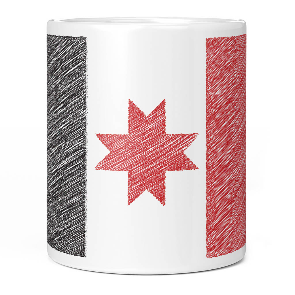 UDMURTIA SCRIBBLE FLAG 11oz NOVELTY MUG Mugs