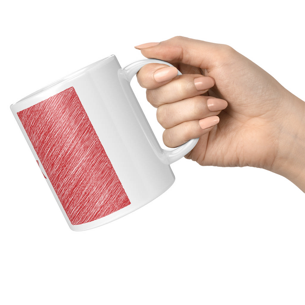 UDMURTIA SCRIBBLE FLAG 11oz NOVELTY MUG Mugs