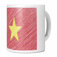 VIETNAM SCRIBBLE FLAG 11OZ NOVELTY MUG