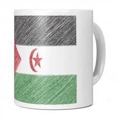 WESTERN SAHARA SCRIBBLE FLAG 11OZ NOVELTY MUG