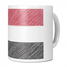 YEMEN SCRIBBLE FLAG 11OZ NOVELTY MUG