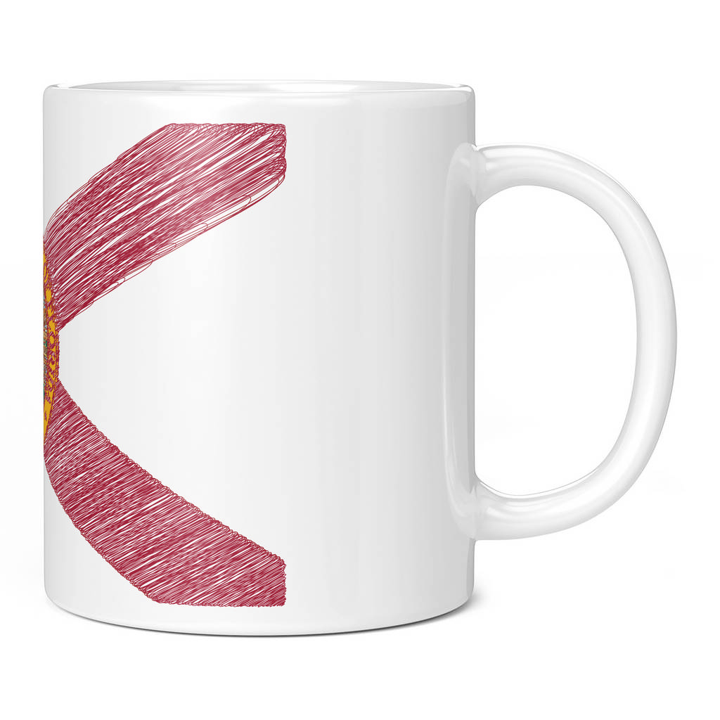 FLORIDA STATE SCRIBBLE FLAG 11oz NOVELTY MUG Mugs