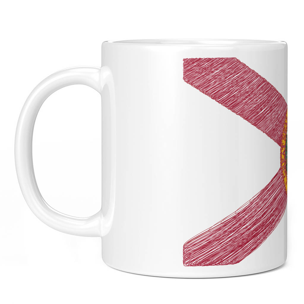 FLORIDA STATE SCRIBBLE FLAG 11oz NOVELTY MUG Mugs