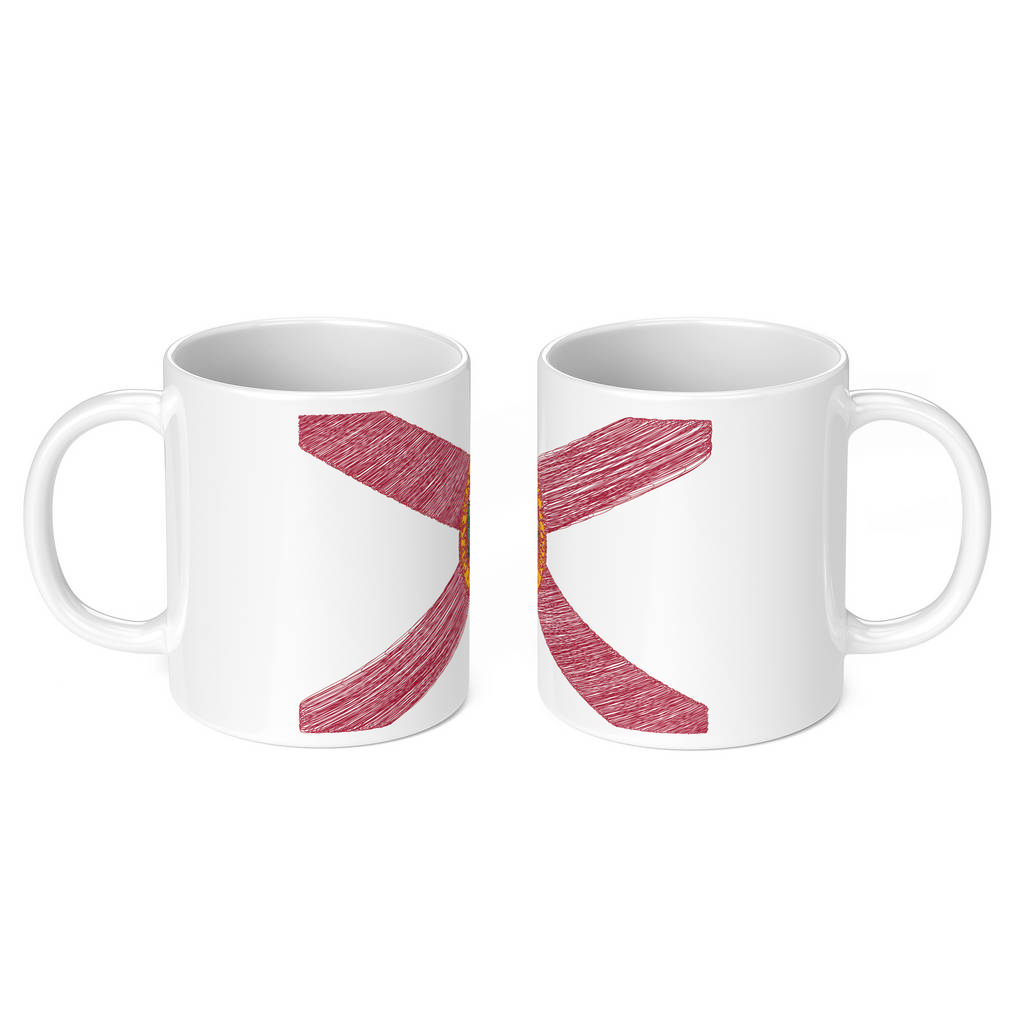 FLORIDA STATE SCRIBBLE FLAG 11oz NOVELTY MUG Mugs