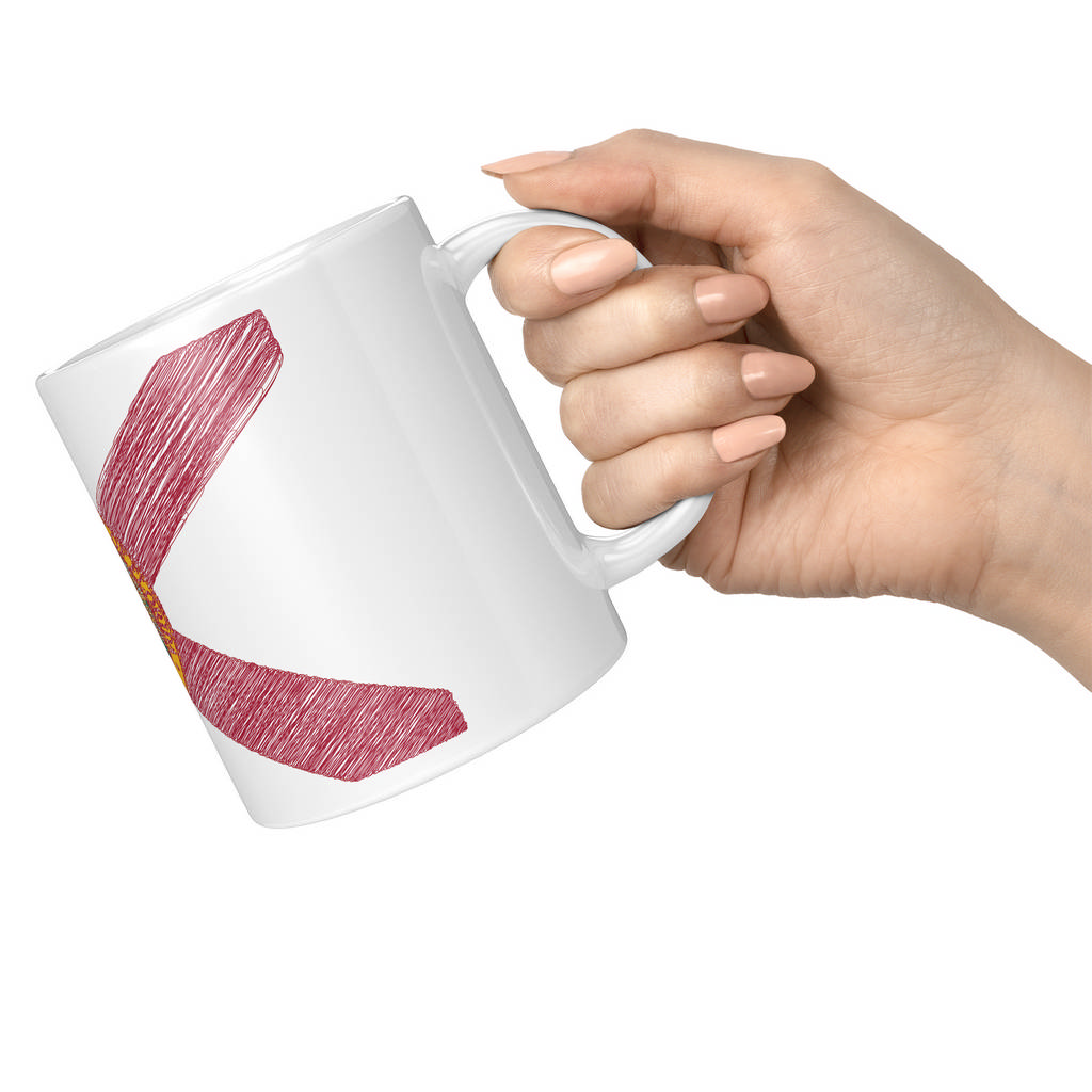 FLORIDA STATE SCRIBBLE FLAG 11oz NOVELTY MUG Mugs
