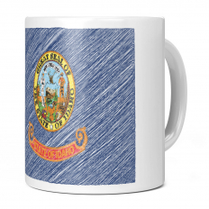 IDAHO STATE SCRIBBLE FLAG 11OZ NOVELTY MUG