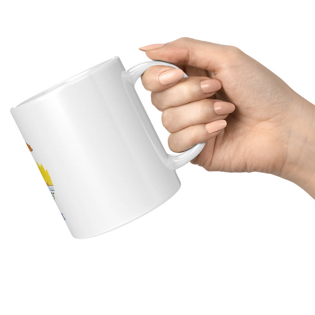 ILLINOIS STATE SCRIBBLE FLAG 11oz NOVELTY MUG Mugs